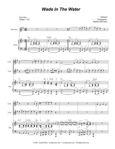 Wade In The Water (Duet for Soprano and Tenor Saxophone)