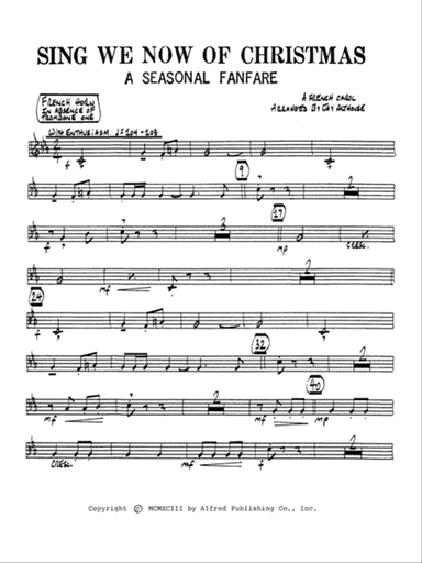 Sing We Now of Christmas (A Seasonal Fanfare): 1st F Horn