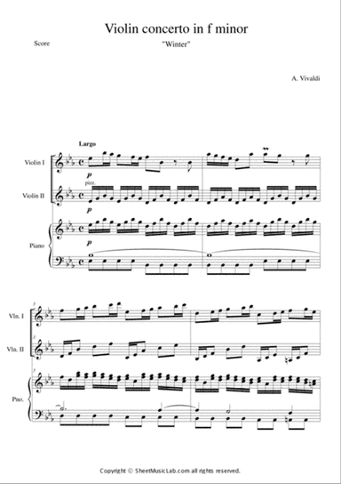 The Four Seasons - Winter 2nd Movement