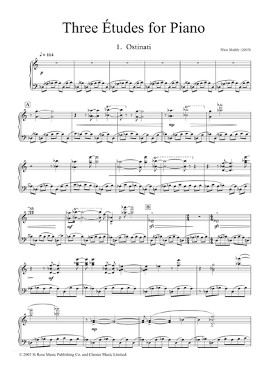 Three Etudes for Piano
