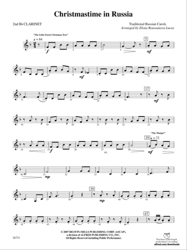 Christmastime in Russia: 2nd B-flat Clarinet