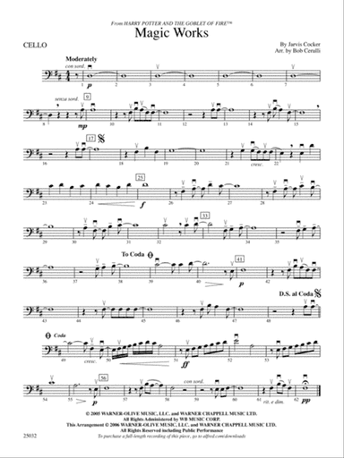 Magic Works (from Harry Potter and the Goblet of Fire™): Cello