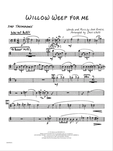 Willow Weep for Me: 3rd Trombone