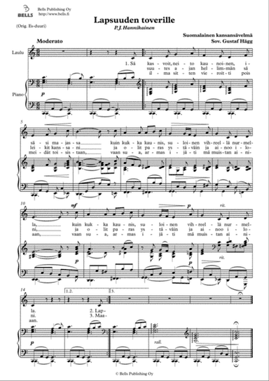 Lapsuuden toverille (C Major)