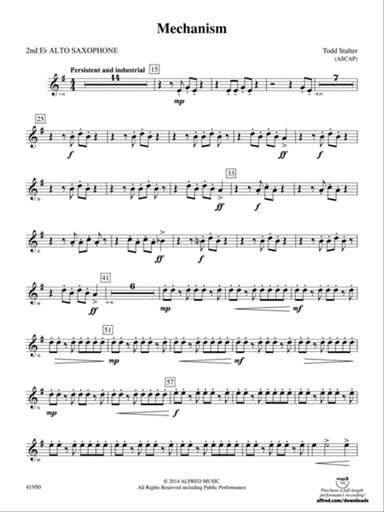 Mechanism: 2nd E-flat Alto Saxophone