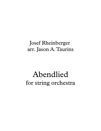Abendlied for String Orchestra