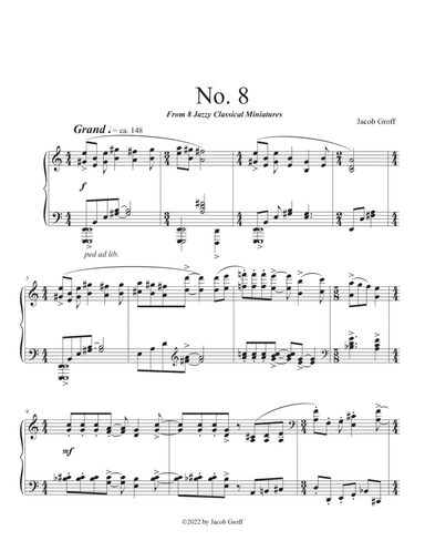 No. 8 from 8 Jazzy Classical Miniatures