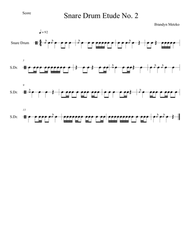 Snare Drum Etude No. 2