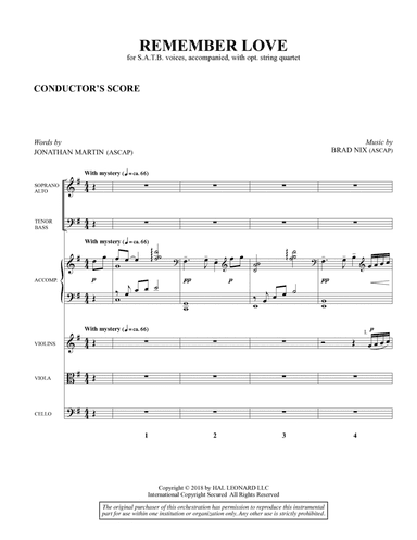 Remember Love - Full Score