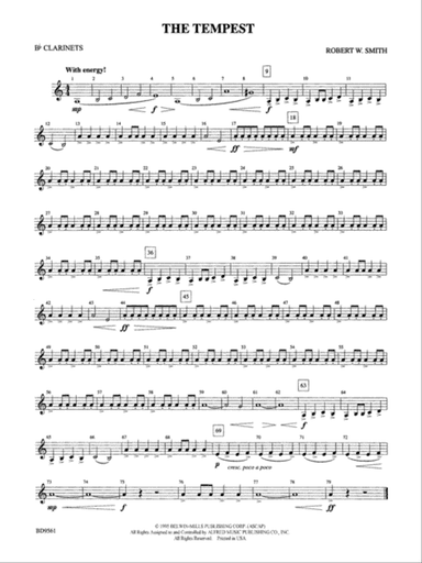 The Tempest: 1st B-flat Clarinet