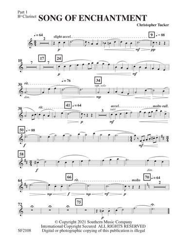 Song of Enchantment - Clarinet 1