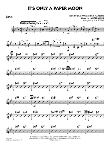 It's Only a Paper Moon (arr. Rick Stitzel) - Guitar