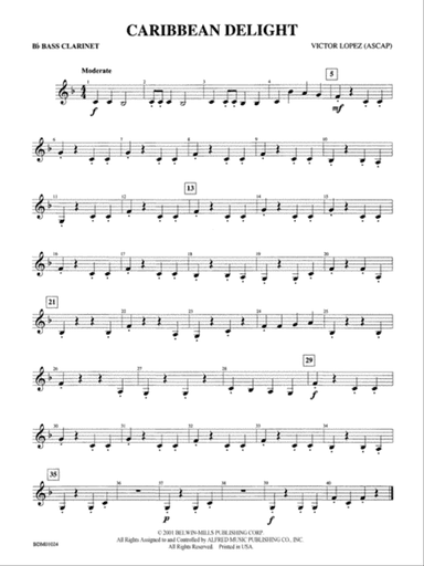 Caribbean Delight: B-flat Bass Clarinet