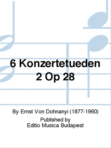 6 Konzertetueden 2 Op 28
