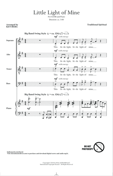 Little Light Of Mine (arr. Ken Berg)