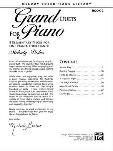 Grand Duets for Piano, Book 2: 8 Elementary Pieces for One Piano, Four Hands
