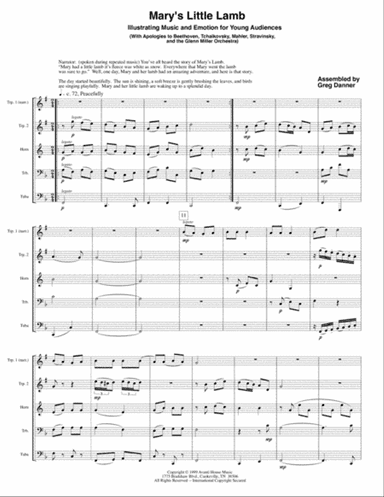 Mary's Little Lamb (brass version)