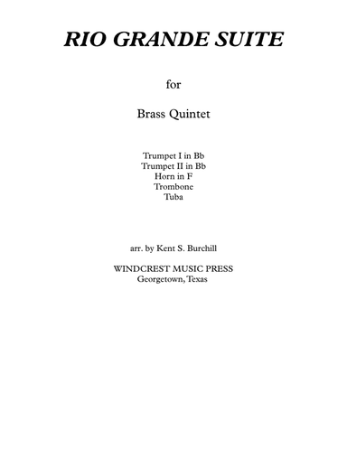 RIO GRANDE SUITE for Brass Quintet