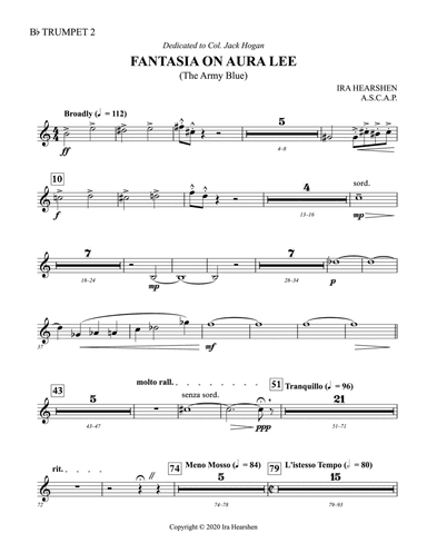 Fantasia on Aura Lee: 2nd B-flat Trumpet