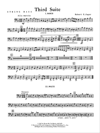 Third Suite (I. March, II. Waltz, III. Rondo): String Bass