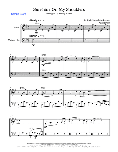 Sunshine On My Shoulders