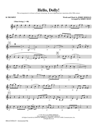 Hello, Dolly! - Trumpet