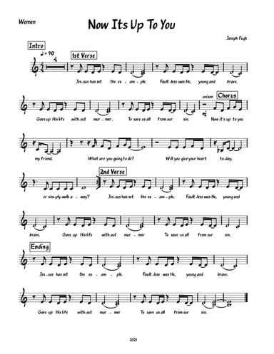 Now Its Up To You (Choir)
