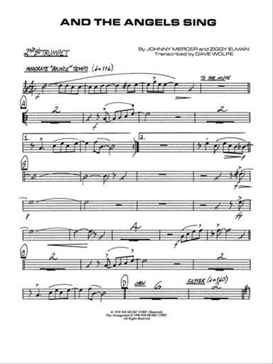 And the Angels Sing: 2nd B-flat Trumpet