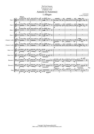 Vivaldi: The Four Seasons (Le quattro stagioni): Concerto No. 3 in F major, Op. 8, RV 297, Autumn