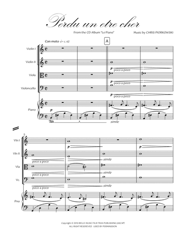 07. Perdu un être cher Piano Quintet