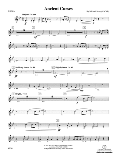 Ancient Curses: 1st F Horn