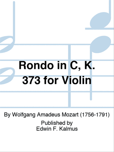 Rondo in C, K. 373 for Violin