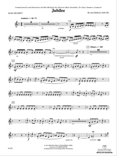 Jubilee: 3rd B-flat Trumpet