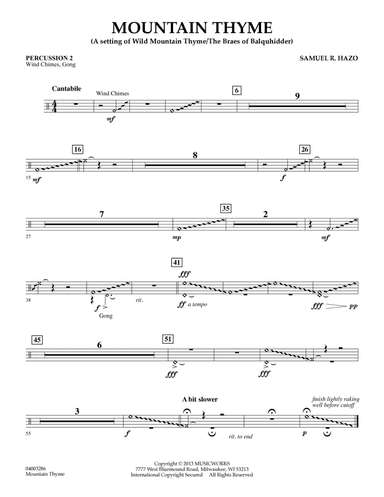 Mountain Thyme - Percussion 2