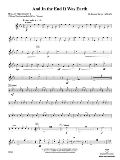 And in the End It Was Earth: 2nd Mallet Percussion