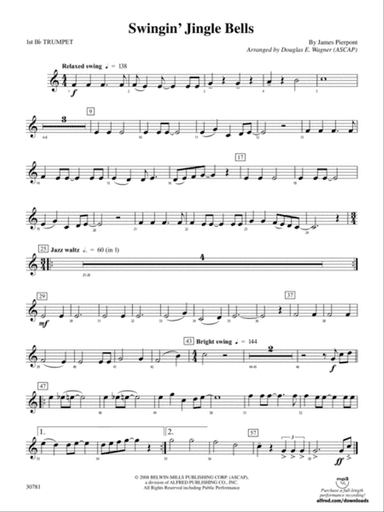 Swingin' Jingle Bells: 1st B-flat Trumpet