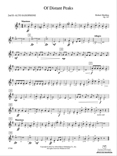 Of Distant Peaks: 2nd E-flat Alto Saxophone