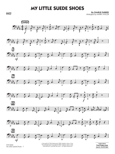 My Little Suede Shoes (arr. Mark Taylor) - Bass