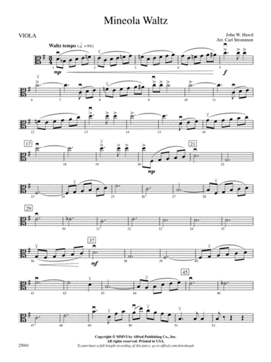Mineola Waltz: Viola