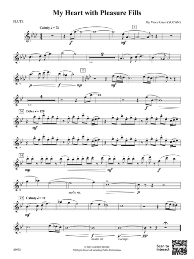 My Heart with Pleasure Fills: Flute