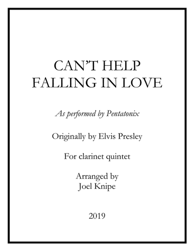 Can't Help Falling In Love