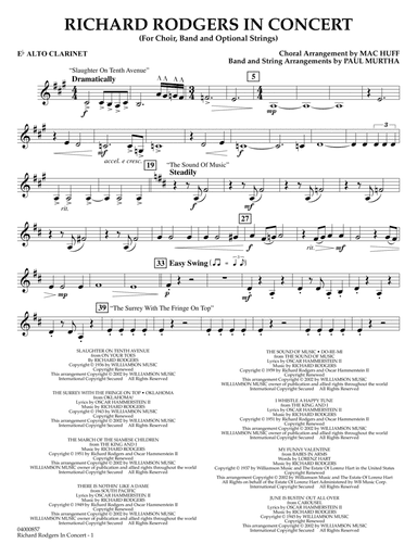Richard Rodgers in Concert (Medley) (arr. Mac Huff, Paul Murtha) - Eb Alto Clarinet