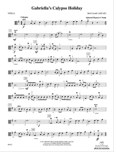 Gabriella's Calypso Holiday: Viola
