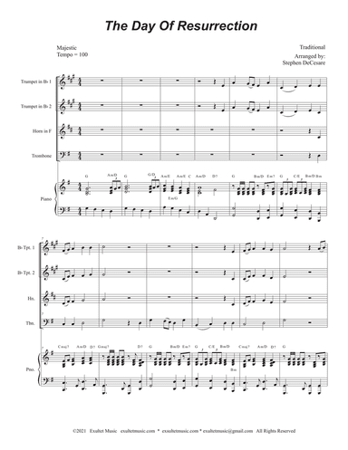 The Day Of Resurrection (Brass Quartet and Piano)