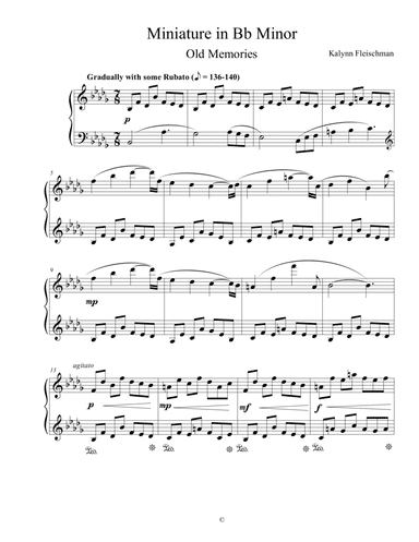 Miniature in Bb Minor: Old Memories