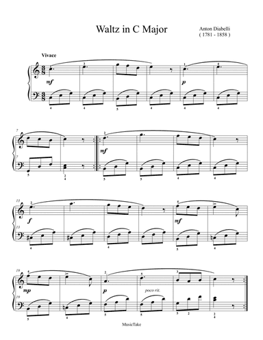 Diabelli Waltz in C Major