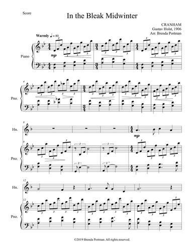 In the Bleak Midwinter (horn/piano), arr. Brenda Portman