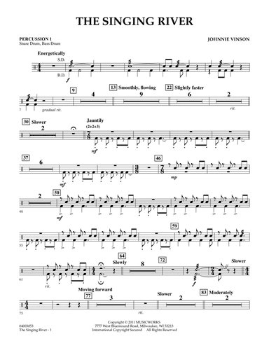 The Singing River - Percussion 1