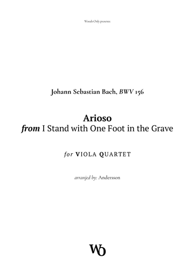 Arioso by Bach for Viola Quartet