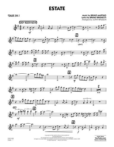 Estate - Tenor Sax 1